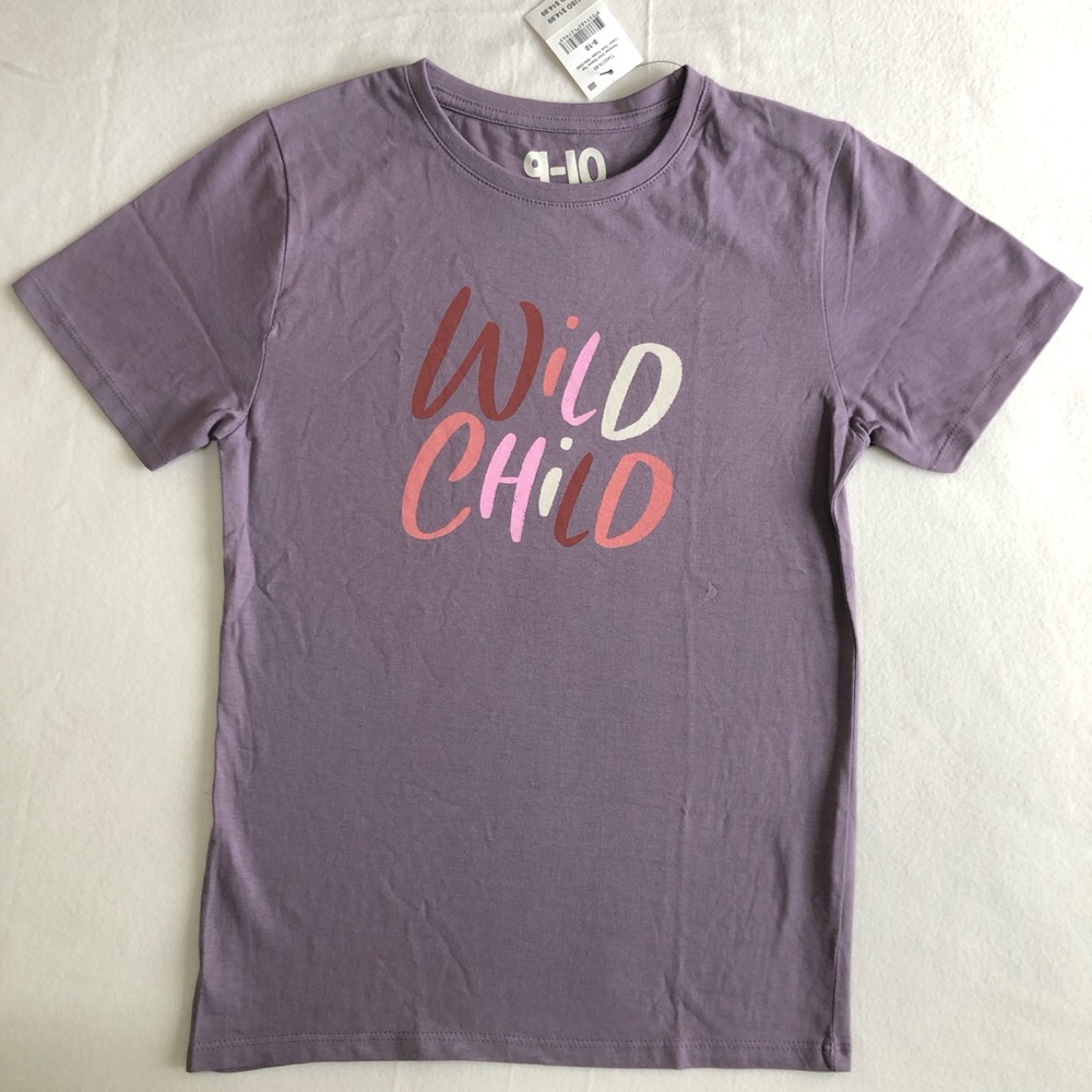 COTTON ON Kids Lavender Wild Child Printed T-shirt Size 9-10